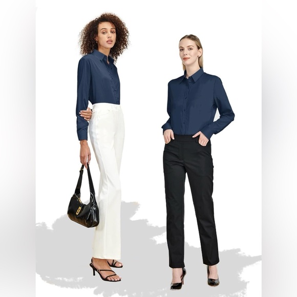 NWT Button Down Long Sleeve Bodysuit Navy Blue Size S - Picture 13 of 13